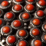 Handcrafted Himalayan Cabochon Coral Silver Sterling 925 Pendant - Baga Ethnik Living Default Title Pendants