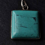Handmade 925 Silver Turquoise Pendant – Artisan Crafted Jewelry - Baga Ethnik Living Default Title Pendants