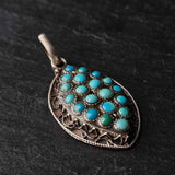 Handcrafted Vintage Turquoise Silver Sterling Pendant - Baga Ethnik Living Default Title Pendants