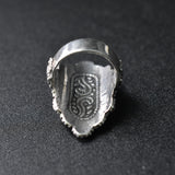 Vintage Coral and Turquoise Tibetan Silver Ring - Baga Ethnik Living Ring size- UK Q Rings