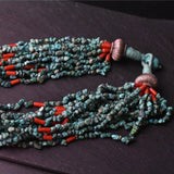 One-Of-A-Kind Ethnic Handmade Nepali Turquoise Coral Necklace - Baga Ethnik Living Default Title Necklaces