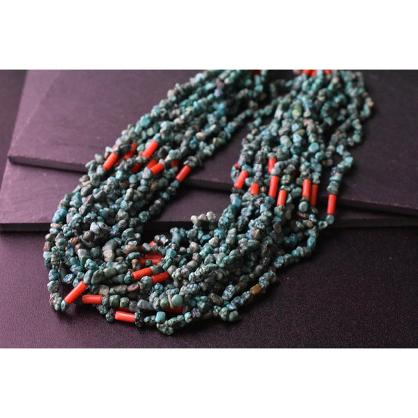 Green coral necklace