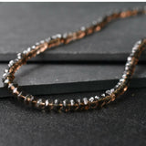 Himalayan Natural Faceted Smoky Quartz Beaded Necklace - Baga Ethnik Living Default Title Necklaces