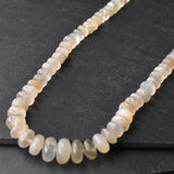 Himalayan Moonstone Beaded Disc Necklace - Boho Vintage Jewellery - Baga Ethnik Living Default Title Necklaces