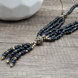 Bohemian Black Onyx Gemstone Beaded Necklace - Jewellery Gift - Baga Ethnik Living Default Title Necklaces