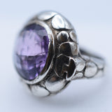 Handmade Faceted Amethyst Crystal Sterling Silver 925 Ring - Baga Ethnik Living Default Title Rings