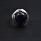 Handcrafted Amethyst Crystal Silver Sterling Ring - Baga Ethnik Living Default Title Rings