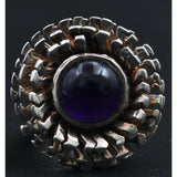 Flower Power Amethyst Crystal Ring - Baga Ethnik Living Default Title Rings