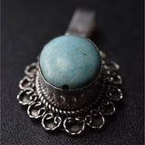 Vintage Turquoise Cabochon Silver Sterling 925 Pendant - Baga Ethnik Living Default Title Pendants