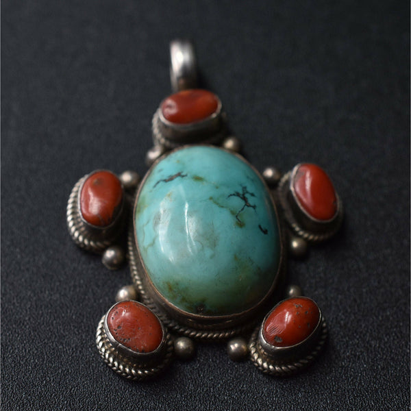 Peaceful Soul Tibetan Sterling Silver Pendant - Tibetan Jewelry | Baga Ethnik Living