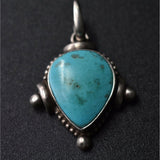 Unique Turquoise Silver Sterling 925 Pendant - Baga Ethnik Living Default Title Pendants