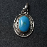 Turquoise Silver Sterling Pendant - Baga Ethnik Living Default Title Pendants