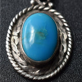Turquoise Silver Sterling Pendant - Baga Ethnik Living Default Title Pendants