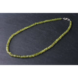 Tumbled Peridot Gemstone Disc Beaded Dainty Necklace Jewellery - Baga Ethnik Living Default Title Necklaces