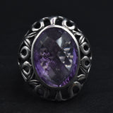 Handmade Himalayan Artisan Amethyst Crystal Ring - Baga Ethnik Living Default Title Rings