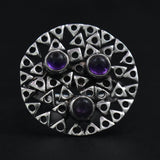 Make a Statement With This 925 Sterling Silver Amethyst Handmade Unique Ring - Baga Ethnik Living Default Title Rings