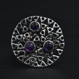 Make a Statement With This 925 Sterling Silver Amethyst Handmade Unique Ring - Baga Ethnik Living Default Title Rings