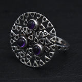 Make a Statement With This 925 Sterling Silver Amethyst Handmade Unique Ring - Baga Ethnik Living Default Title Rings