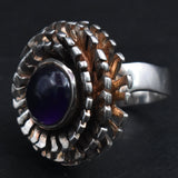 Flower Power Amethyst Crystal Ring - Baga Ethnik Living Default Title Rings