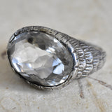 Clear Quartz Silver Ring - Baga Ethnik Living Default Title Rings