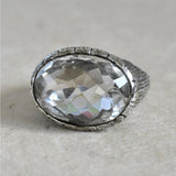 Clear Quartz Silver Ring - Baga Ethnik Living Default Title Rings