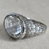 Clear Quartz Silver Ring - Baga Ethnik Living Default Title Rings