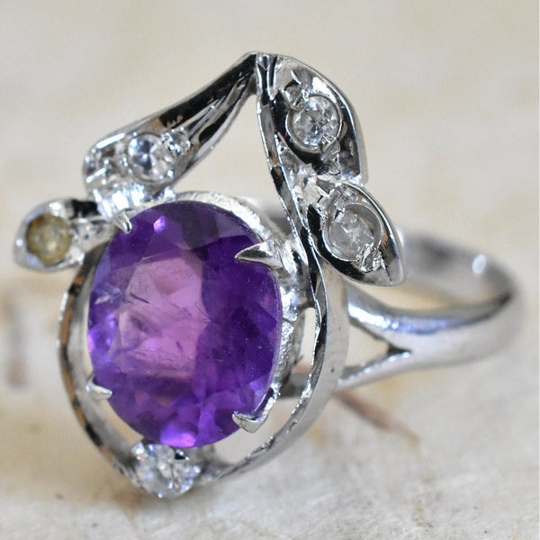 Elegant Amethyst Crystal Ring