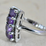Handmade 925 Silver Sterling Amethyst Ring Gift Idea - Baga Ethnik Living Default Title Rings