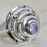 Handmade Amethyst Spiral Silver 925 Ring - Baga Ethnik Living Default Title Rings