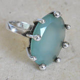 Natural Chrysoprase 925 Silver Sterling Ring - Baga Ethnik Living Default Title Rings