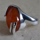 Frenzy Orange Band Agate Ring - Baga Ethnik Living Default Title Rings