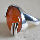 Frenzy Orange Band Agate Ring - Baga Ethnik Living Default Title Rings