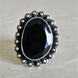 Himalayan Black Onyx Silver Ring - Baga Ethnik Living Default Title Rings