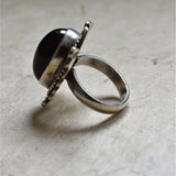 Handmade Tibetan Black Onyx 925 Sterling Silver Ring - Baga Ethnik Living Default Title Rings