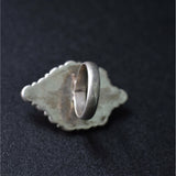 Handcrafted vintage silver ring with scalloped design, ethnic jewelry piece