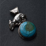 Turquoise Cabochon Pendant - Baga Ethnik Living Default Title Pendants