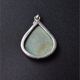 Vintage-Style Tibetan Turquoise Teardrop Pendant – Handmade 925 Sterling Silver - Baga Ethnik Living Default Title Pendants