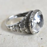 Clear Quartz Silver Ring - Baga Ethnik Living Default Title Rings