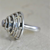 Handmade Amethyst Spiral Silver 925 Ring - Baga Ethnik Living Default Title Rings
