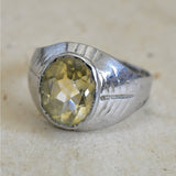Unique Handcrafted Citrine Sterling Silver 925 Ring - Baga Ethnik Living Default Title Rings