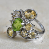 Peridot Sterling Silver Ring - Baga Ethnik Living Default Title Rings