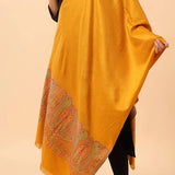 Paisley Palla Kani Women's Stole Pashmina – Mustard Yellow