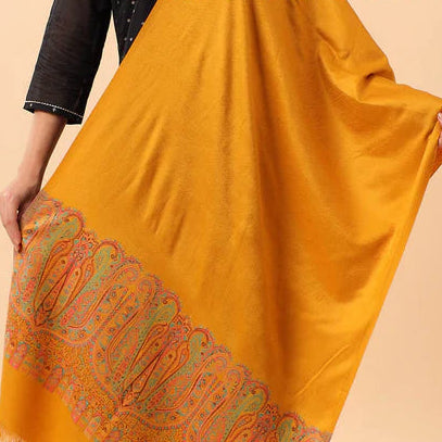 Paisley Palla Kani Women’s Stole – Dandelion Yellow