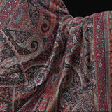 Paisley Fine Wool Pashmina Jamawar Kani Style Shawl – Berry Purple