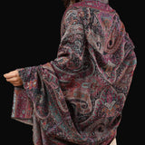 Paisley Fine Wool Pashmina Jamawar Kani Style Shawl – Berry Purple