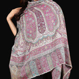 Paisley Fine Wool Pashmina Jamawar Kani Shawl – Fuchsia Pink