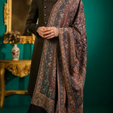 Jamawar Paisley Kani Men’s Shawl – Navy Blue Heritage Design