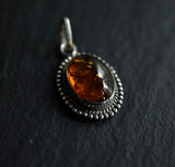 Marcasite Baltic Amber Silver Sterling 925 Pendant - Baga Ethnik Living