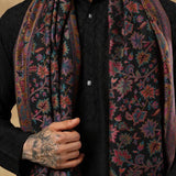 Black Men's Kashmiri Pashmina Shawl - Luxury and Lightweight