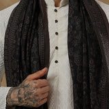 Timeless Black Palla Kasmiri Shawl - For Men